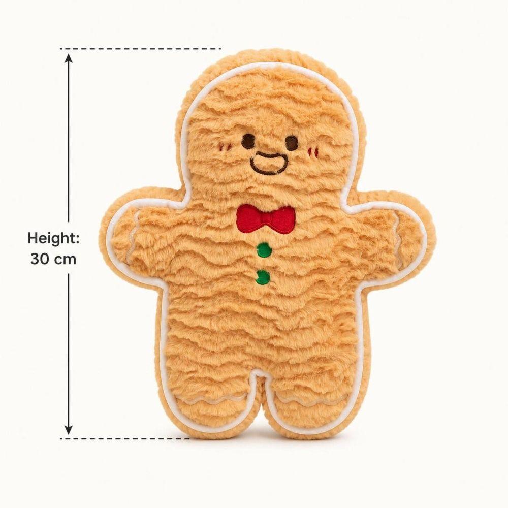 Soft Stuffed Gingerbread Man Cushion Seasonal Pattern Tree Pillow Cute Waist Cushion Home Decor