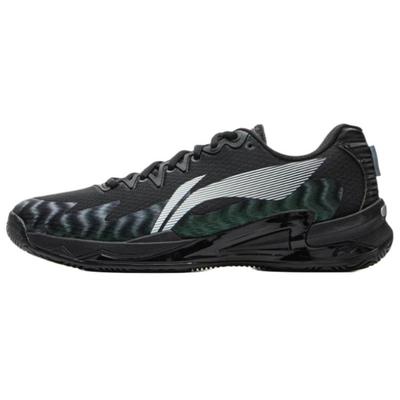 Li Ning Sortie Pro Stoff Professioneller Wettkampf Leichte Niedrig geschnittene Trainingsschuhe Unisex Sneaker Schwarz AKPV001-3