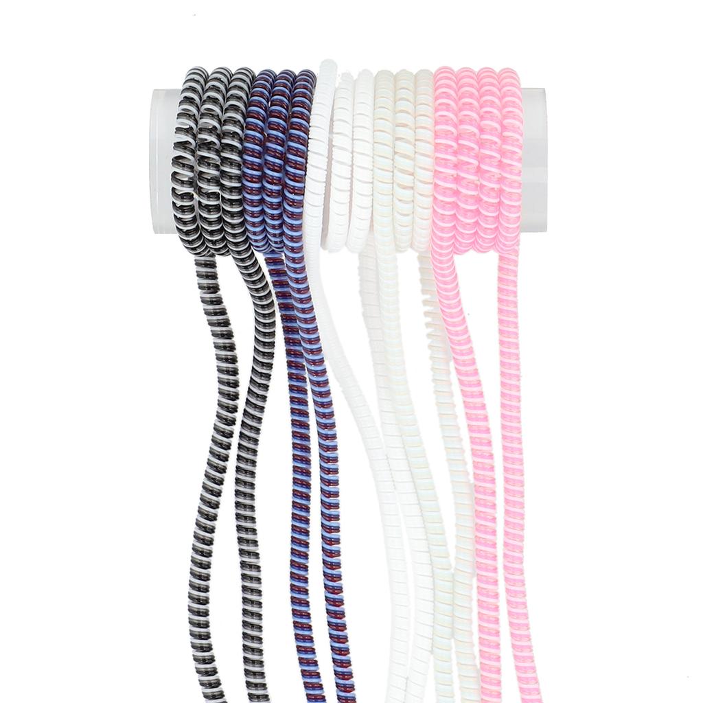 5PCS 2.8m Spiral Data Cable Protector TPU Spring Wrap Cord Saver Protective Sleeve