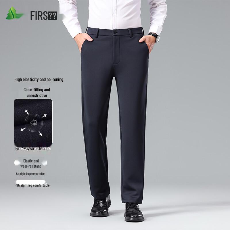 

FIRS Men s Straight-Leg Wrinkle-Free Stretch Casual Pants 36