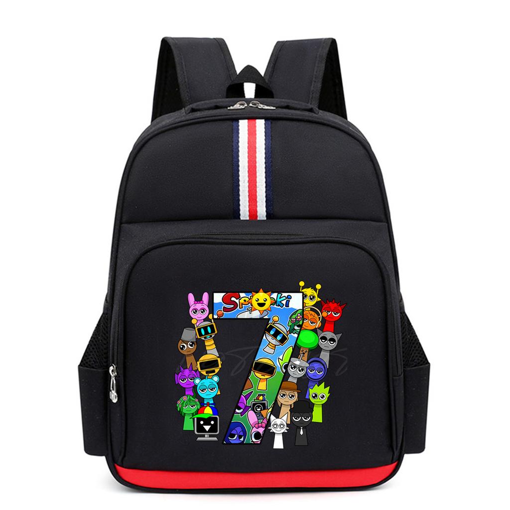 New School Style Primary School Students Large-capacity Schoolbag, Letter Printing Cartoon Trend Children's Versatile Backpack