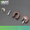 Minimalist Gunmetal Gray 3-in-1 Shelf Bracket & 12mm Cabinet Connector