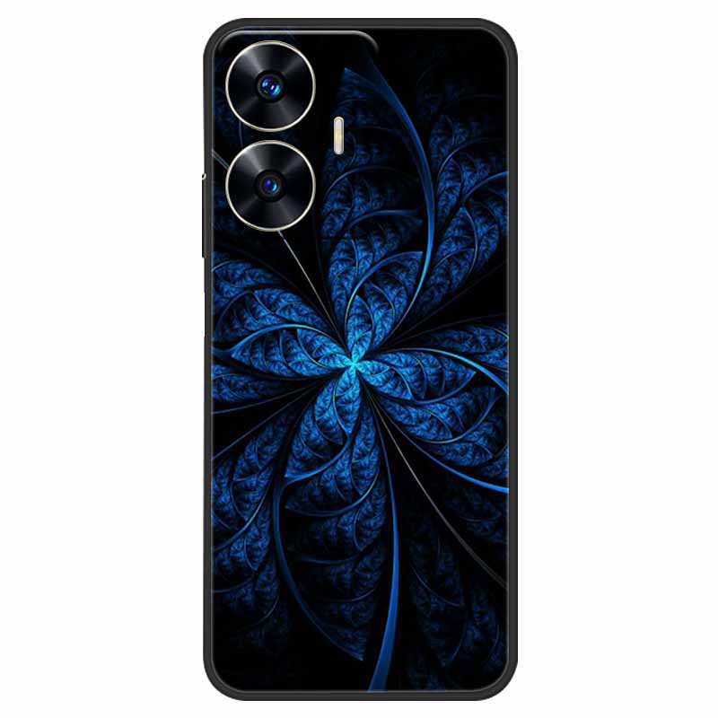 Phone Cover For Realme C55 Case Black Silicone Fundas For Realme C55 RMX3710 TPU Soft Back Coque Star Painted on RealmeC55 C 55