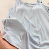 Women's Summer Padded Strappy Camisole and Pants Pajama Set - Imitation Cotton Cloud Lapel