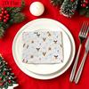 20pcs Disposable Napkins with Christmas Elements Pattern Print for Wedding,Parties,and Daily Use for Thanksgiving Fall Christmas Table Decoration