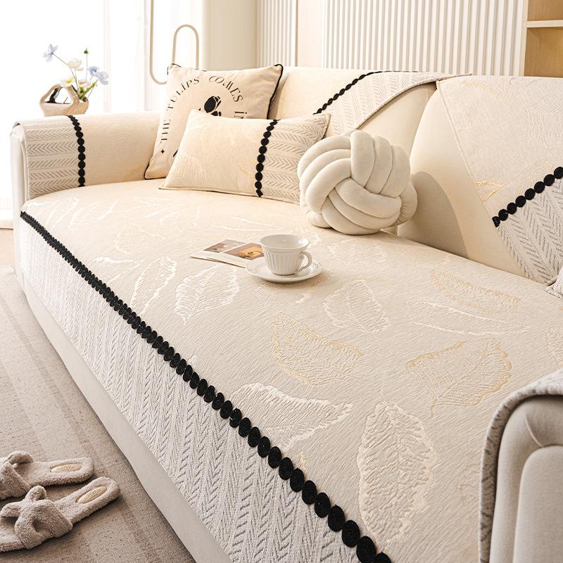 French sofa cushion universal in all seasons 2025 new light luxury leather sofa cover non-slip sofa cover cloth towel seat cushion