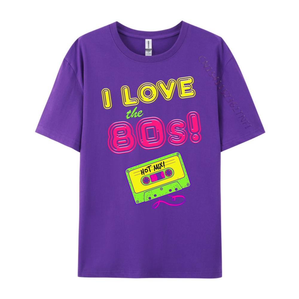 I Love The 80s Cool Eighties Party Cassette Plain Shirt Brand Clothing Print Camisetas De Hombre Graphic Tees