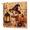 Ghost Pumpkin Art Craft Halloween Faux Pearl Kit, 3D Painting DIY Spooky Gem for Beginners Cute Set Adults, Autumn Home Wall Decor Crafting