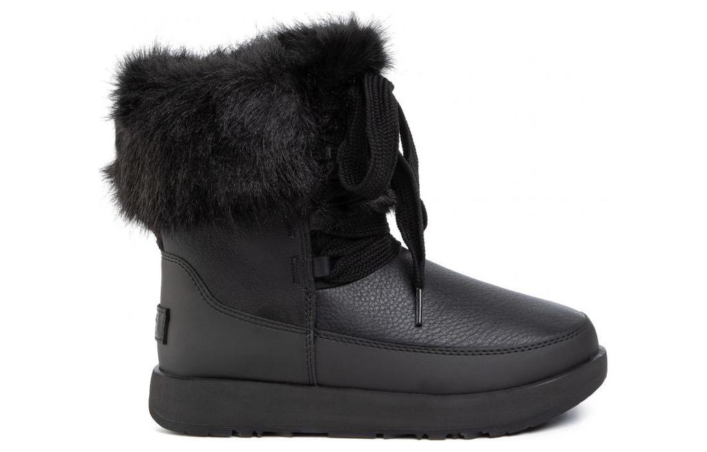 UGG Gracie Waterproof Black Leather Lace Up Boots 'Black' Women's 1105769-BLK