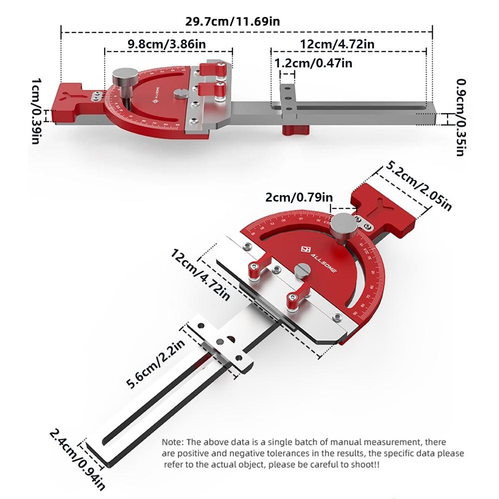 Track Saw Guide for Makita Festool DeWalt Guide Rail, Router Table Band Saw Square Right Angle Guide Angle Stop Miter Gauge