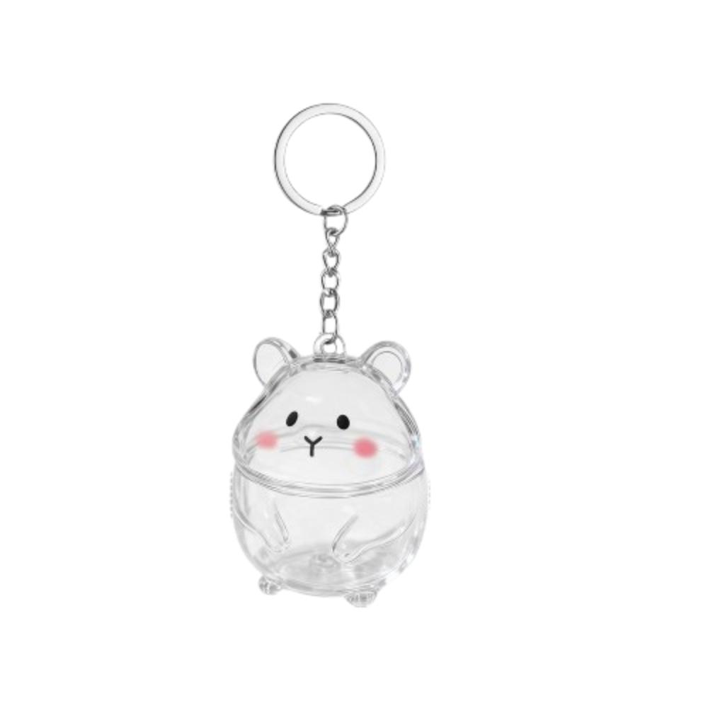 Transparent Acrylic Keychain Cat Hair Storage Capsule Handmade Hamster Hair Storage  DIY Pendant