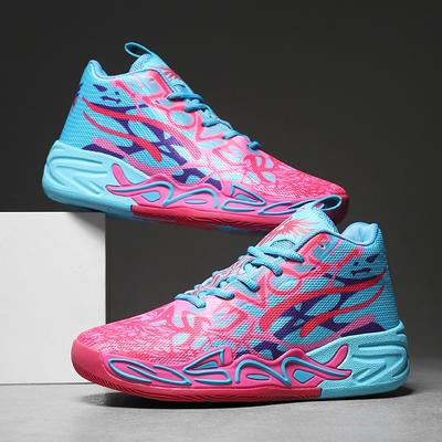 Three-ball 4th Generation Basketball Shoes Men's Actual Combat Sports Shoes Middle School Students Breathable Teenagers Friction Sound Mandarin Duck