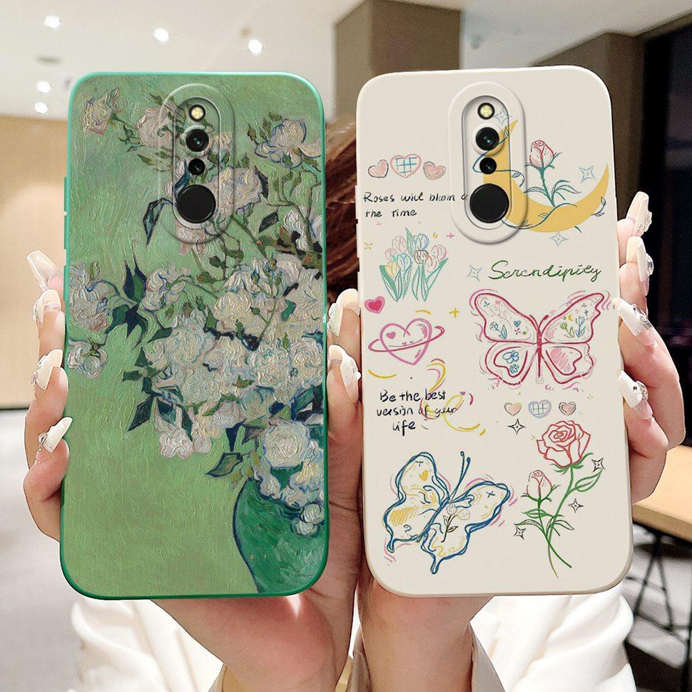 For Xiaomi Redmi 8 2019 Case 6.22" Luxury Flower Painted Cover Soft TPU Shockproof Phone Case For Xiaomi Redmi 8 Redmi8 Bumper