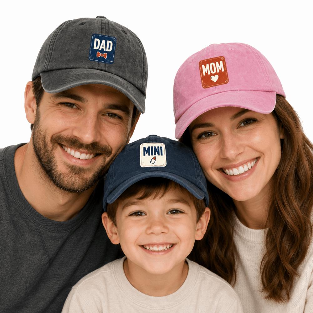 Printed DAD MOM MINI Baseball Cap Parent-child Dad Hats Family Matching Baseball Cap For Man Women