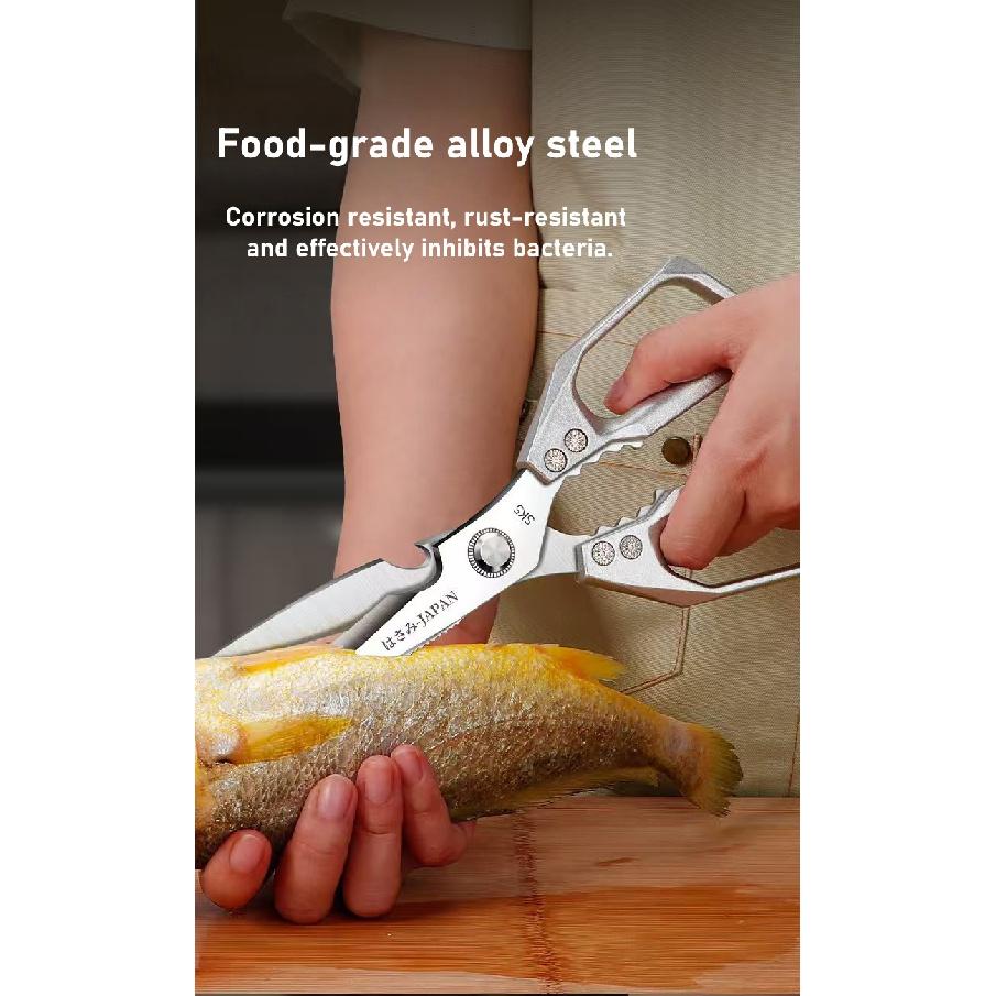 Japanese SK5 Premium Stainless Steel Multi-Functional Kitchen Scissors Strong Chicken Bone Cutting Home Use5