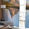 Regenbogen über Bergsee Gardine für Wohnzimmer Schlafzimmer Voile-Gardinen für Fenster Organza-Gardinen Party Tüll-Drapierungen