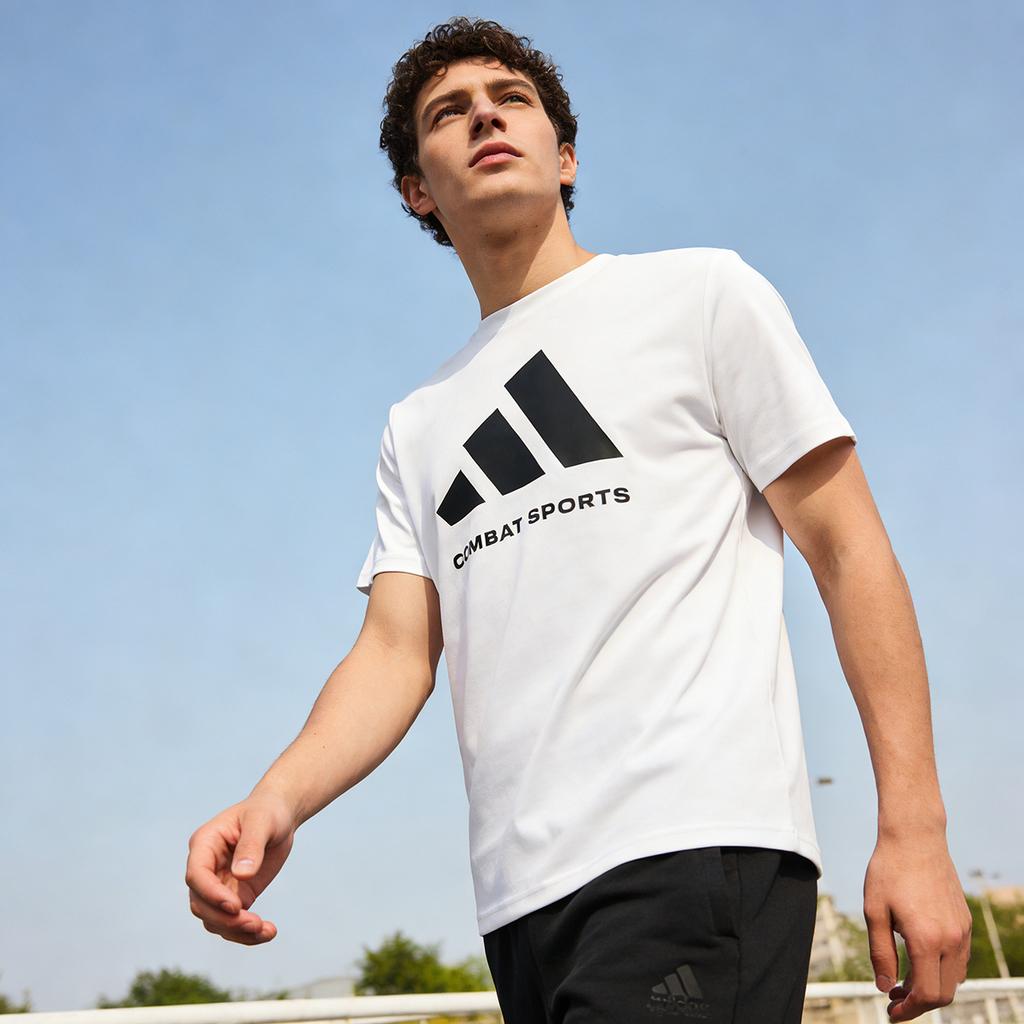 Adidas Sports Fashion Casual Round Neck Short Sleeve T-Shirt Unisex Tops ADICLTS24CS-WB
