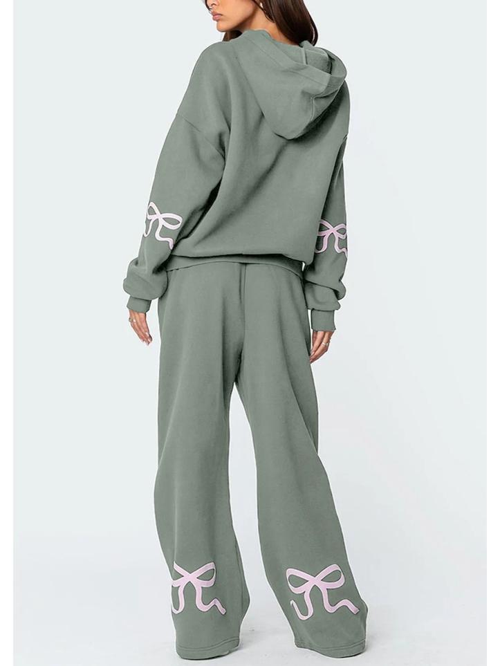 Costum pulover sport de exterior pentru femei 2025 cu imprimeu fundă