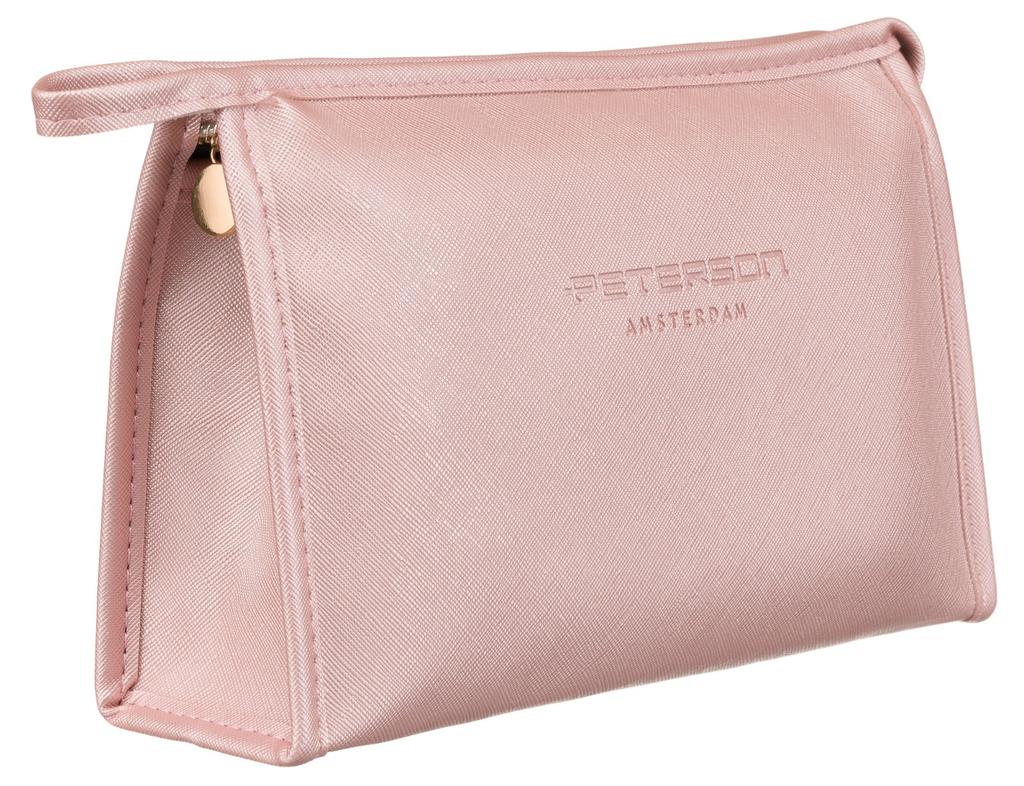 Compact women's cosmetic bag made of eco-leather - Peterson