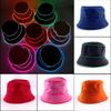 Luminous Neon LED Solid Color Bucket Hats Men Women Hip Hop Panama Fisherman Cap Summer Outdoor Casual Party Novelties