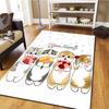 Floral Paws Collection Custom Name Carpet Rug For Living Room Bedroom Home Sofa Decoration Kids Play Nonslip Floor Mat