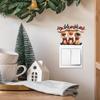 Cartoon Christmas Atmosphere Reindeer Living Room Dining Room, Entrance Hall Wall Switch Beautification Stickers