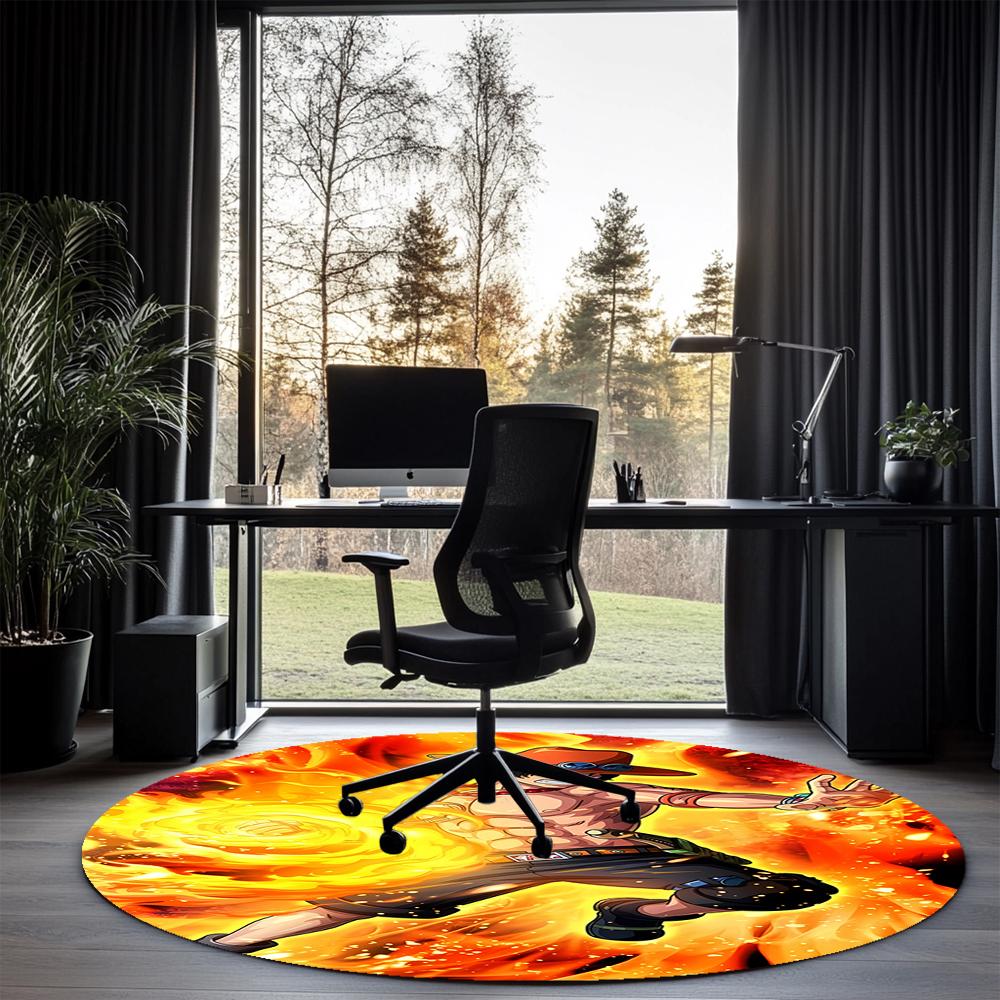 One Piece Printed Round Rug Carpet Chair Rug Area Rug Entryway Doormats,for Office Chair Living Room Bedroom Kitchen Room.