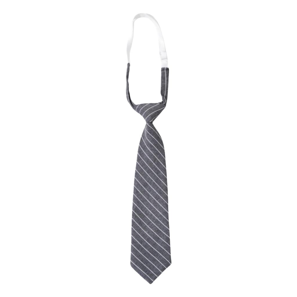 Uniform Striped Ties for Senior High School Girl Uniform Pre-tied Preepy Look Adjustable Neck Ties Photo Props