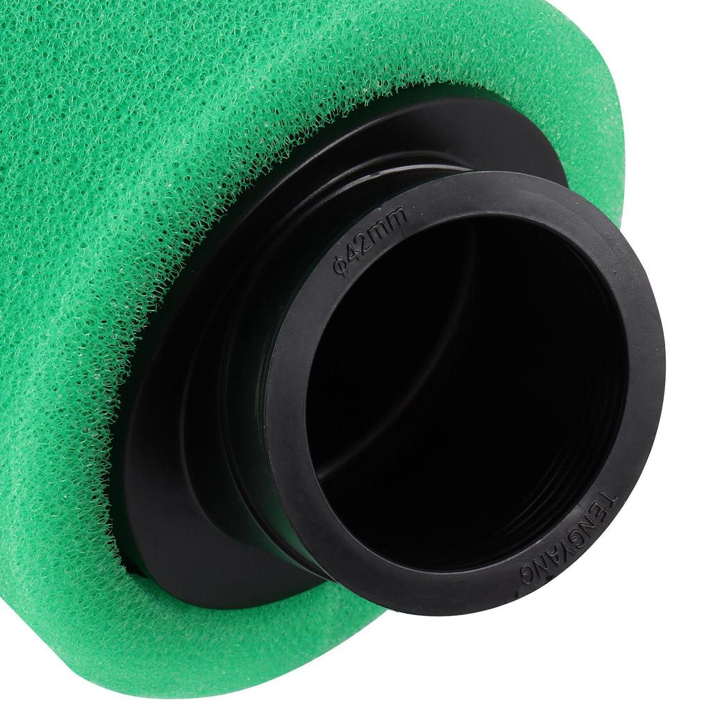42mm Green Sponge Air Filter for Motorcycles & ATVs, Compatible with Various Models.