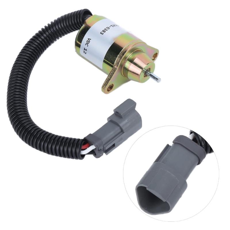 Stable Engine Shutdown Solenoid 12V Engine Shutdown Solenoid Switches Engine Cutoff Solenoid Valves for Engine Motor