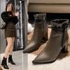 Fashion High Heels Ankle Women's Boots Pointed Toe Sexy Shoes for Women 2025 New Side Zip Classic Daily Boots Women Boots Botas Heels