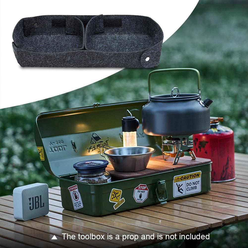 Outdoor Toolbox Lining Felt Toolbox Inner Divider Anti-Slip Camping Box Liner for Y350 Iron Tool Box