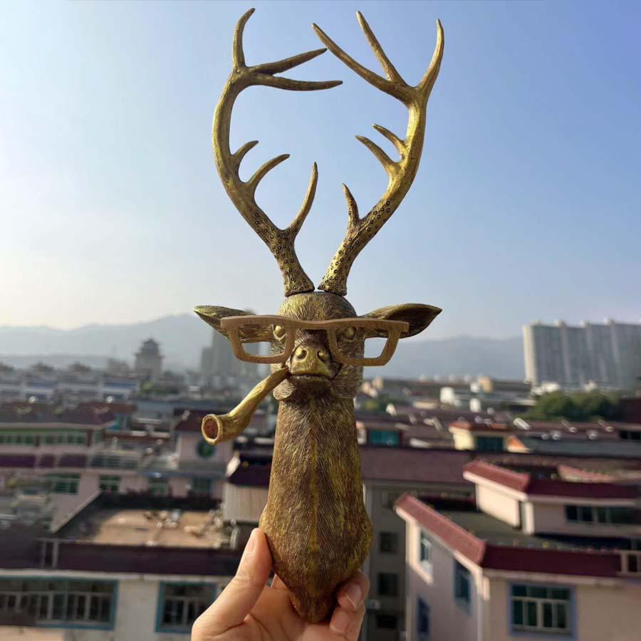 

Антикварная бронзовая подвеска в виде животного, украшение для дома, украшение для гостиной и спальни, ремесла