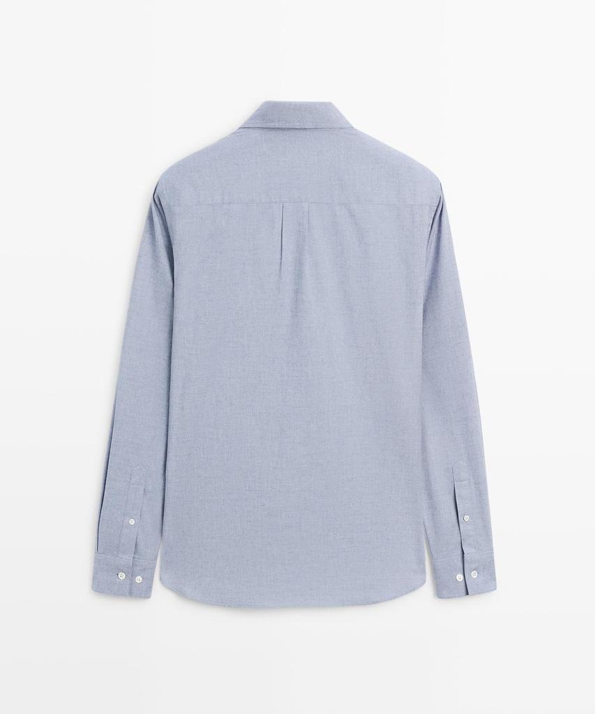 Masimodutti Regular Fit Melange Cotton Shirt