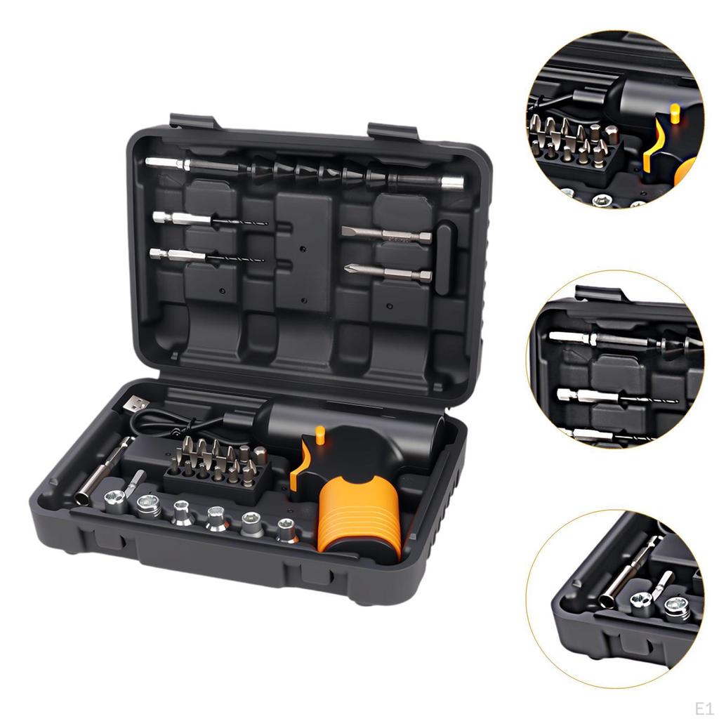 Electric Screwdriver Set Cordless,Portable Hand Tools Multipurpose Small Power Drill
