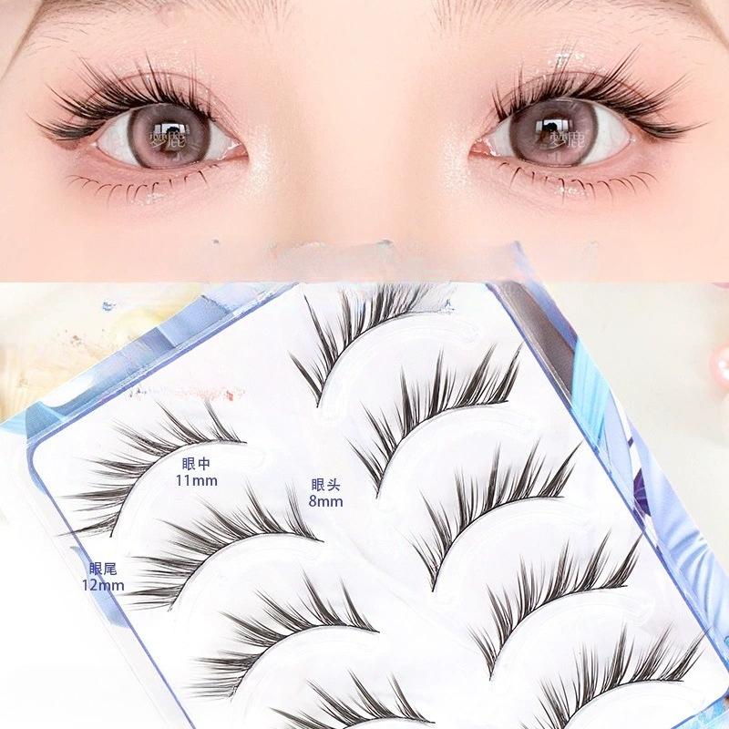 [Cold Fox] Whole one-piece natural false eyelashes Thick fox eye comic diagonal flying black terrier
