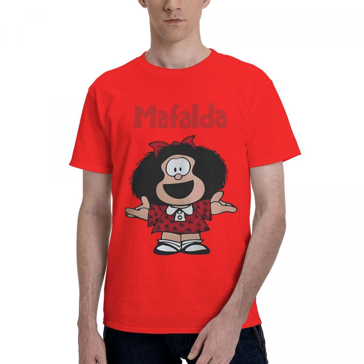 

Mafalda Cartoon 100 Cotton Casual Breathable Confortable Clothes Football Shirts 2025 Men Clothes S