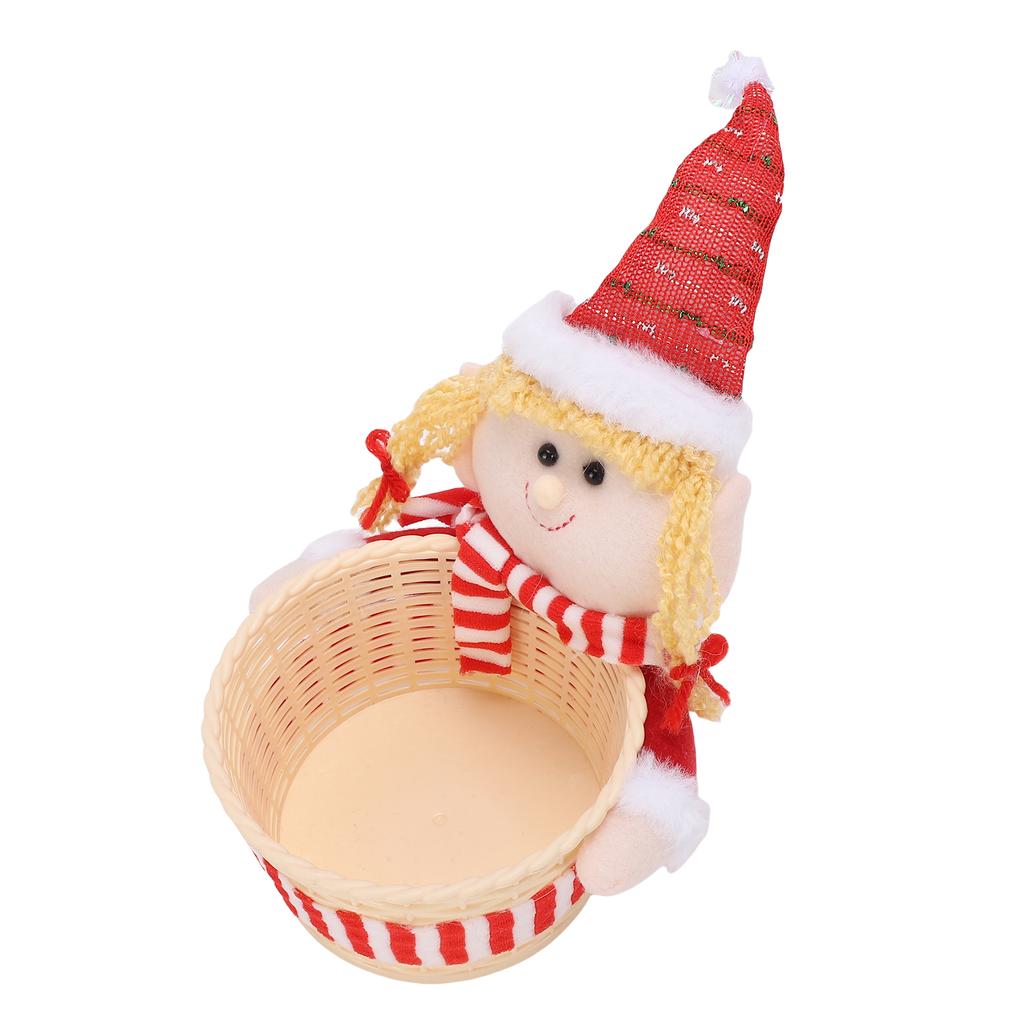 Xmas   Basket Dish Bowl Xmas Snack Dried Fruits Nuts Storage Holder for Table Desk Decoration