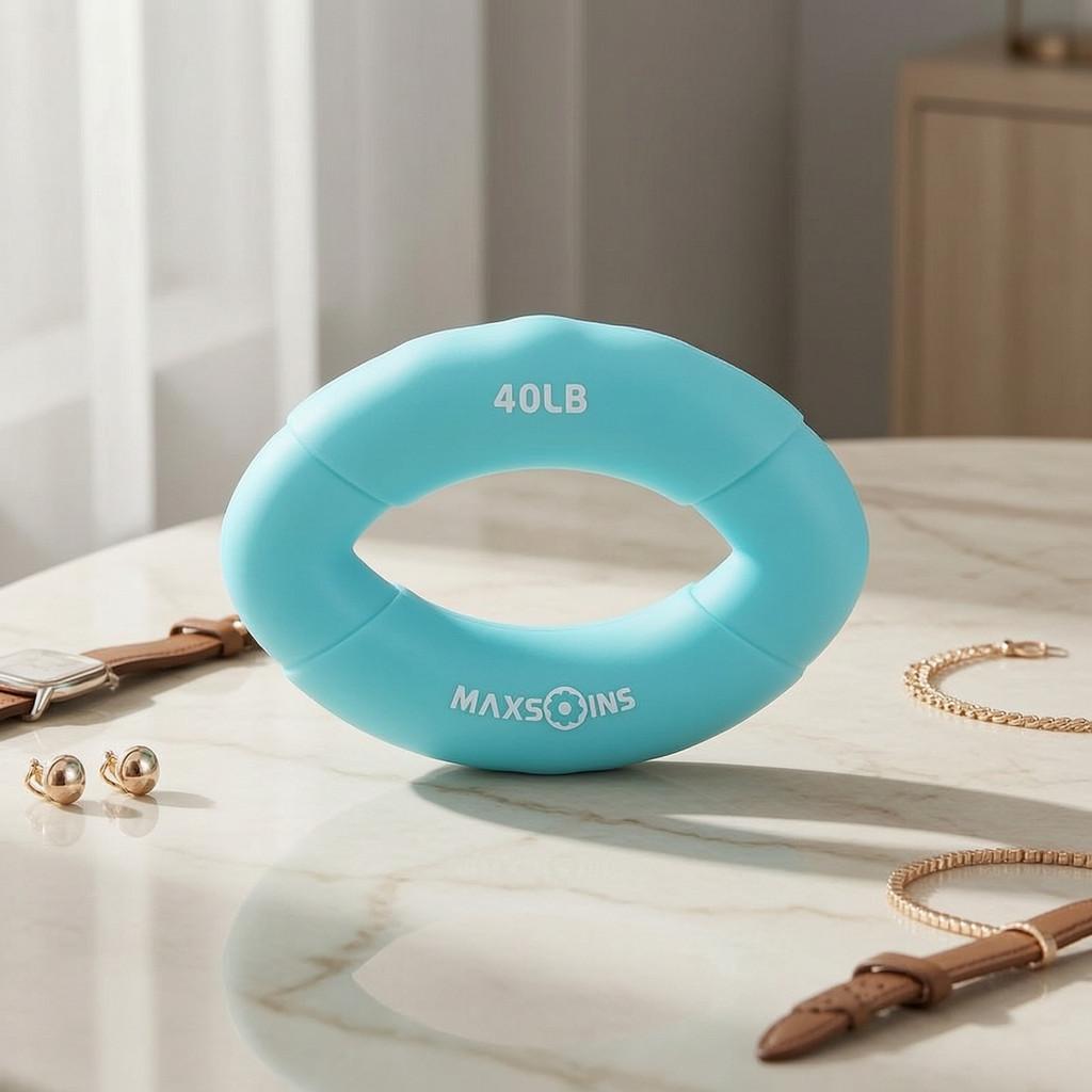Elastic Hand Exercise Ring With Durable Silicone Material For Rehabilitation And Fitness