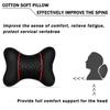 2PCS PU Leather Car Neck Pillows – Knitted Headrest Cushions for Seat Support Comfort Universal Fit Auto Accessories