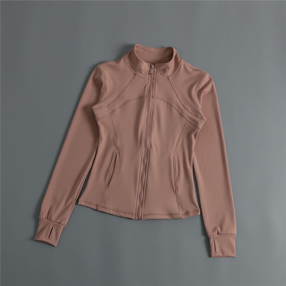New Sports Jacket For Women With Nude Feeling, Slim Fit And Slimming, Zipper Yoga Suit, Long Sleeved Outdoor Running And Jumping Exercise Fitness Top