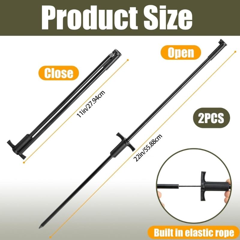 Leichter Tragbarer Flugzeugaluminium-Truthahn-Lockvogel-Spieß Faltbare Jagdrute Geeignet für die Beobachtung von Wildtieren im Freien