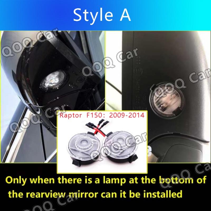 For Ford F150 RAPTOR RANGER LED Car Rearview Mirror Puddle Light Welcome Shadow Logo Light Laser Projection Ghost Lamp No Fade 01 Blade Raptor