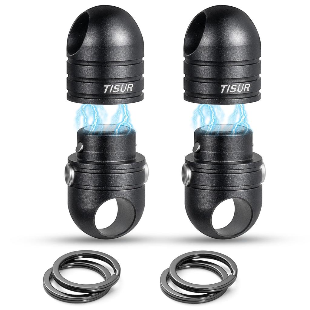 TISUR Key Holder, Magnetic Releaser, Load Capacity 44.1 lbs (20 kg), Double Side Button,