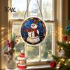 Translucent Puzzle Art Christmas Acrylic Suncatcher, Holiday Tree Snowman Stockings Red Bird Sun Catcher Pet Lover Gift Idea Kit for Adults,