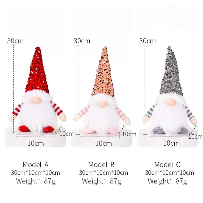 Glowing Knitted Gnome Doll Christmas Decor Doll with LED Night Light for Home Xmas Decorations Navidad New Year 2025 Gift