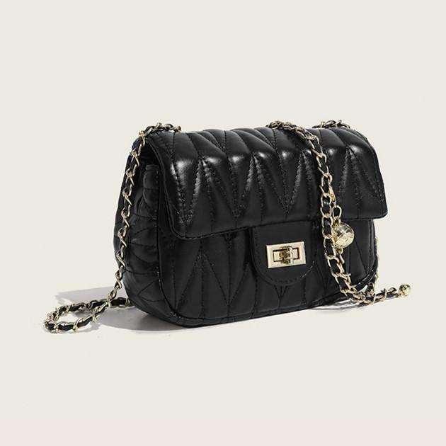 IELGY All-Match Messenger Bag Fashion Rhombus Chain Pink Shoulder Small Square Bag