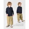 Right European Boys' Academy Style Long-Sleeved Polo Shirt 2026 Spring and Autumn New Children's Clothing Baby White Top