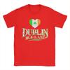 Dublin Ireland with Tricolour Love Heart T Shirt Summer Leisure T Shirts Unisexs Cotton O Neck Plus Size 5XL Tees Short Sleeve Tops