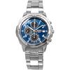 Seiko Chronograph Quartz SND193P Men's Watch Silver 1/20 Second Timer Imported Model